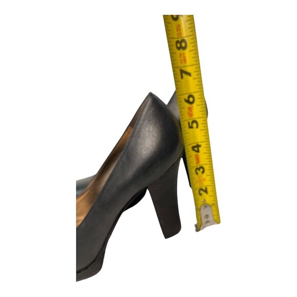 Kenneth Cole Smooth Operator Leather Shoes Heels Pumps 9.5 Matte Black Brazil - Picture 9 of 11